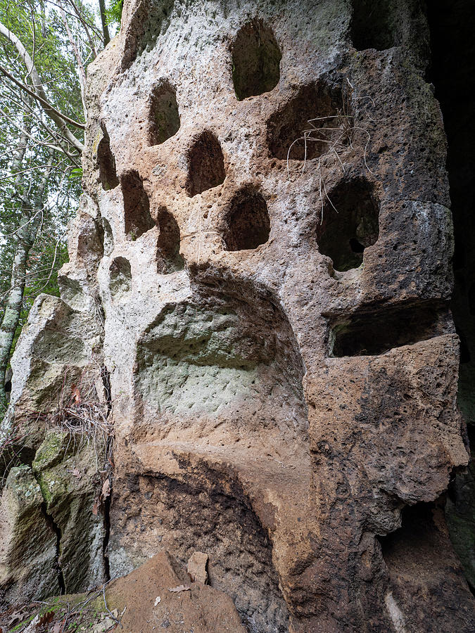 Dovecote Along Ancient Pathway Near Cave Dwellings From A Photograph by ...