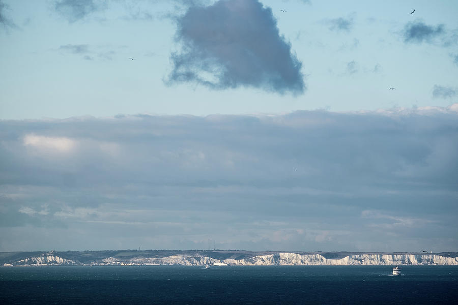 Winter Photograph - Dover From France by Inge Elewaut