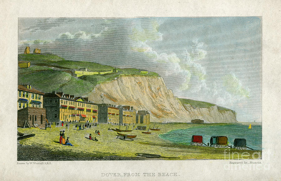 Dover, From The Beach, 19th Drawing by Print Collector