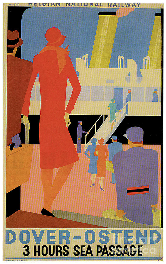 Dover Ostend Cruise Ship Deco Poster by Unknown Dover Ostend Cruise Ship Deco Poster by Unknown