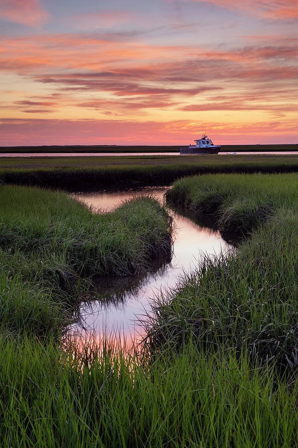 Boat Photograph - Down At The Marsh by Michael Blanchette Photography