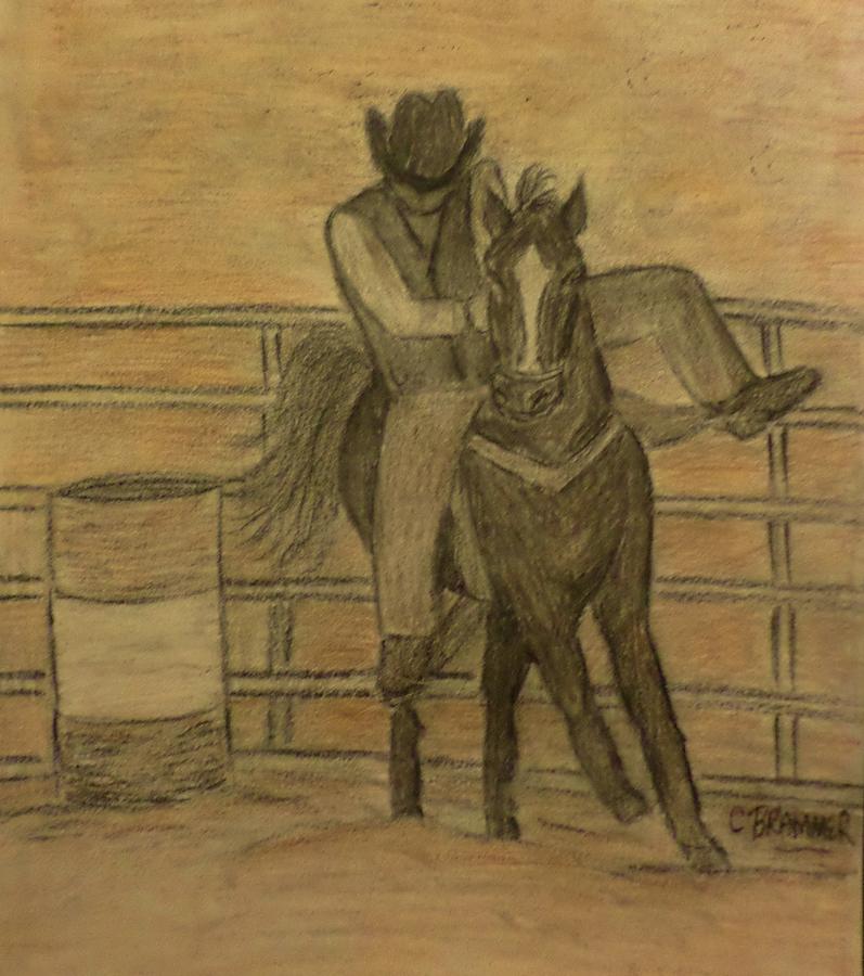 Down at the Rodeo Drawing by Christy Saunders Church