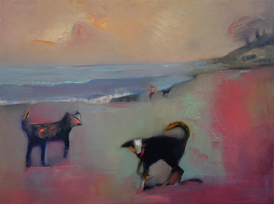 Down by the sea, the sands dance and sing Painting by Suzy Norris