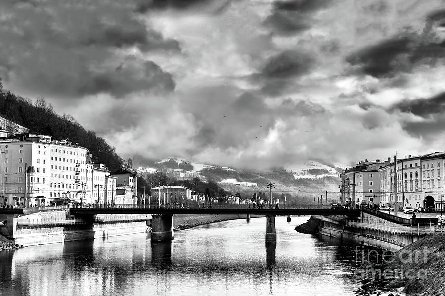 Down the River Salzach in Salzburg Photograph by John Rizzuto