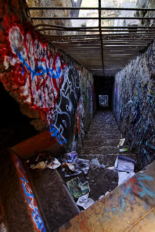 Dungeon Staircase -- Abandoned Zoo in Griffith Park, Los Angeles, California Photograph by Darin Volpe