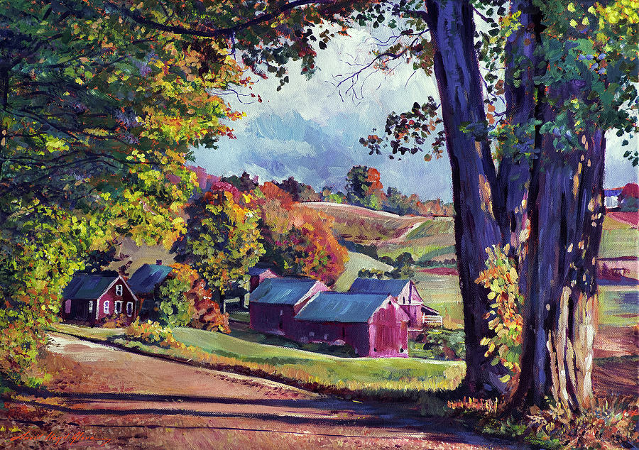 Down To The Farm Painting by David Lloyd Glover