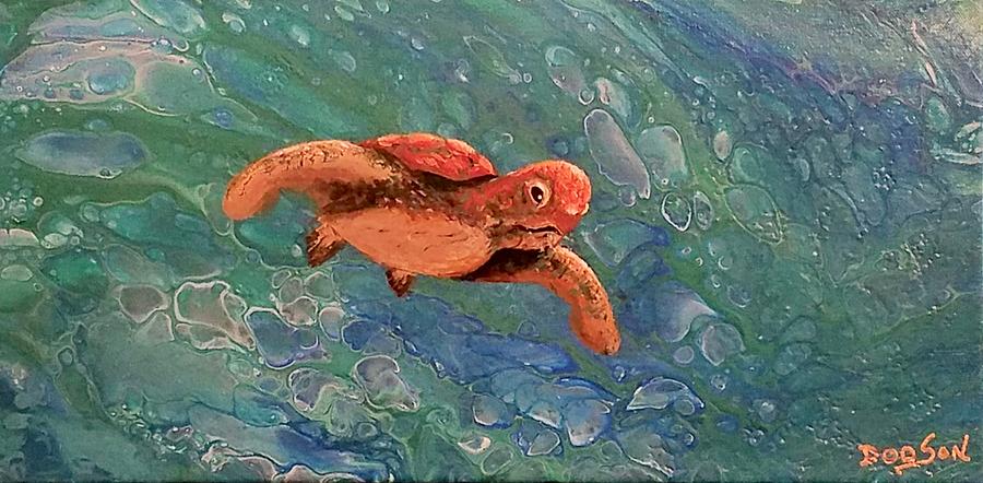 Ocean Painting - Down Under by Dara Dodson Ocean Painting - Down Under by Dara Dodson