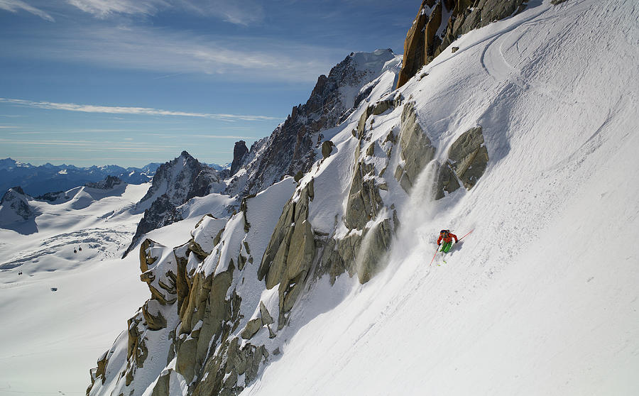 Downhill Skier Digital Art by Francesco Tremolada
