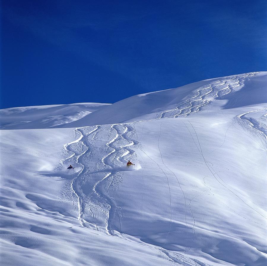 Downhill Skiing Digital Art by Hp Huber