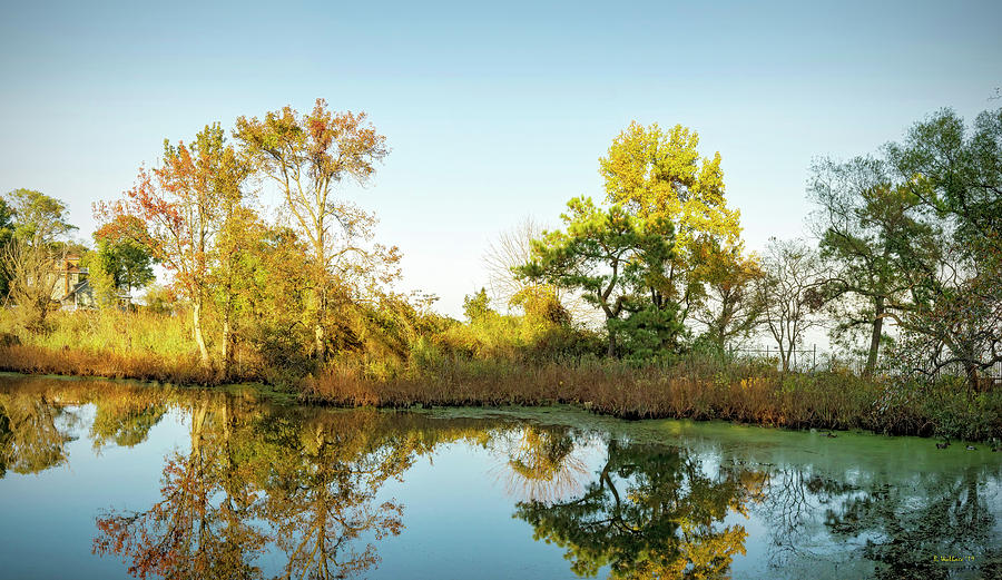 Downs Pk Fall Reflections Pano Photograph by Brian Wallace - Fine Art ...