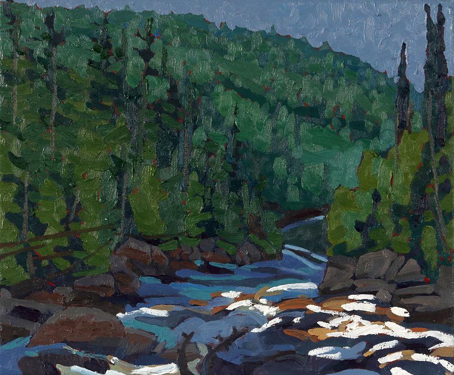 Downstream on the Dumoine Grande Chute Painting by Phil Chadwick