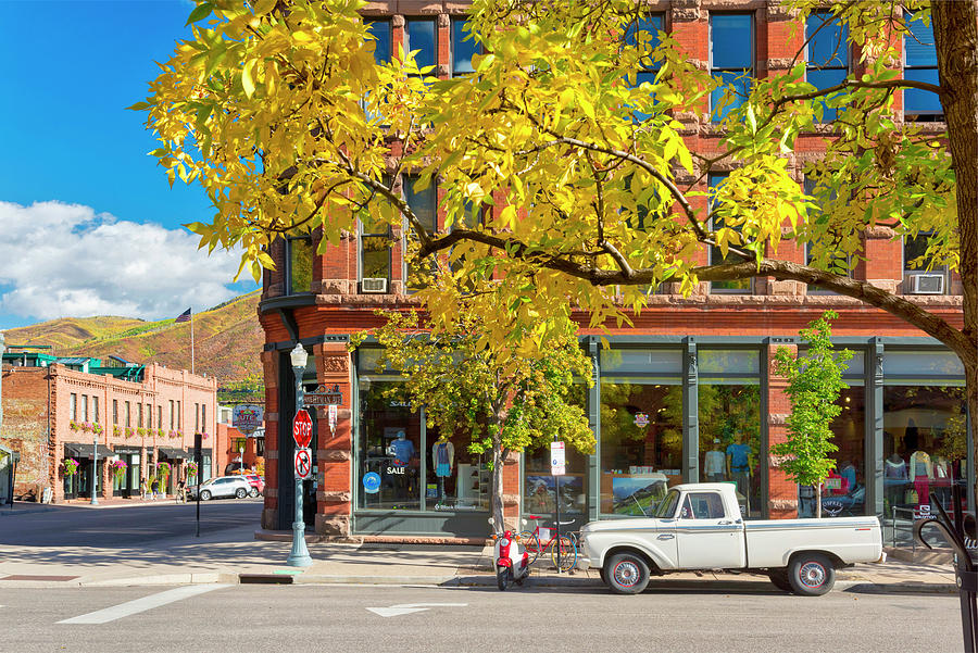 Downtown Aspen, Colorado Digital Art by Heeb Photos