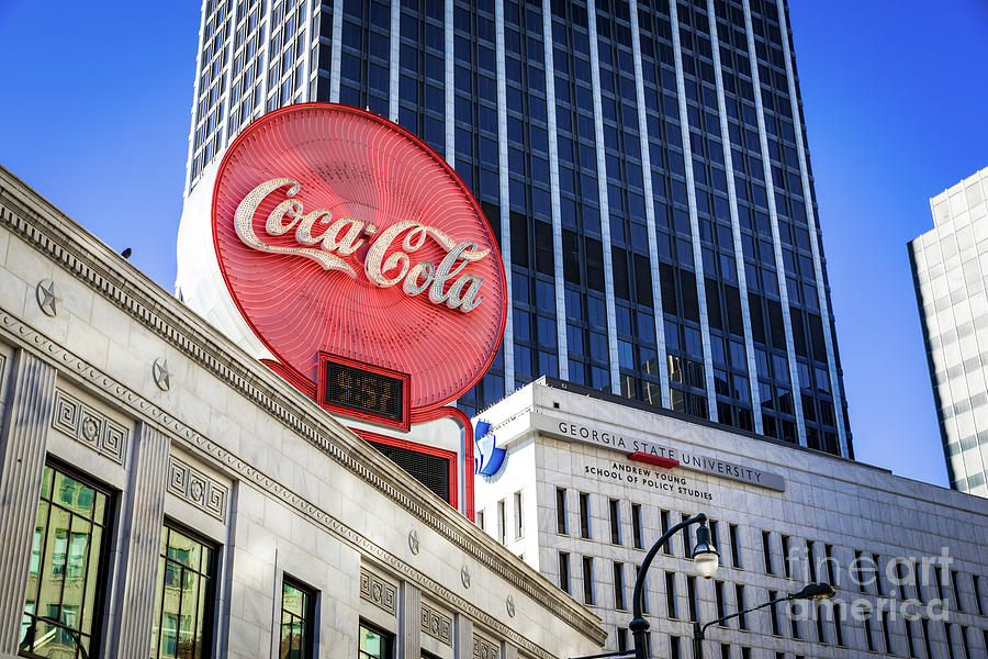 Downtown Atlanta GA Coca Cola Sign Photograph by Sanjeev Singhal
