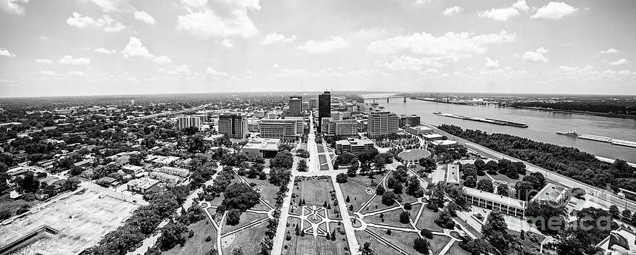 Downtown Baton Rouge - BW Photograph by Scott Pellegrin