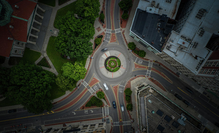 Downtown Binghamton Circle Photograph by Anthony Giammarino