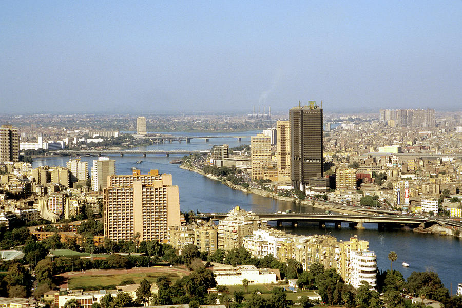 Downtown Cairo And The Nile River Photograph by Hisham Ibrahim