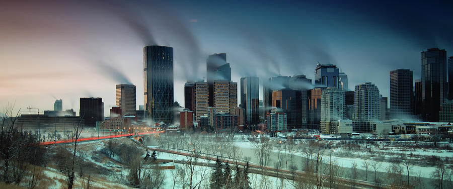 Downtown Calgary, -32 Degrees Photograph by Chris Manderson