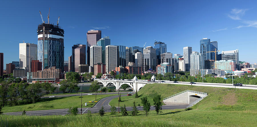 Downtown Calgary Panorama Photograph by Dan prat