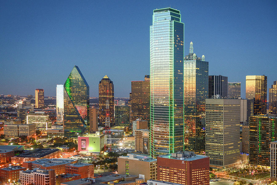 Downtown Dallas Texas Digital Art by Heeb Photos