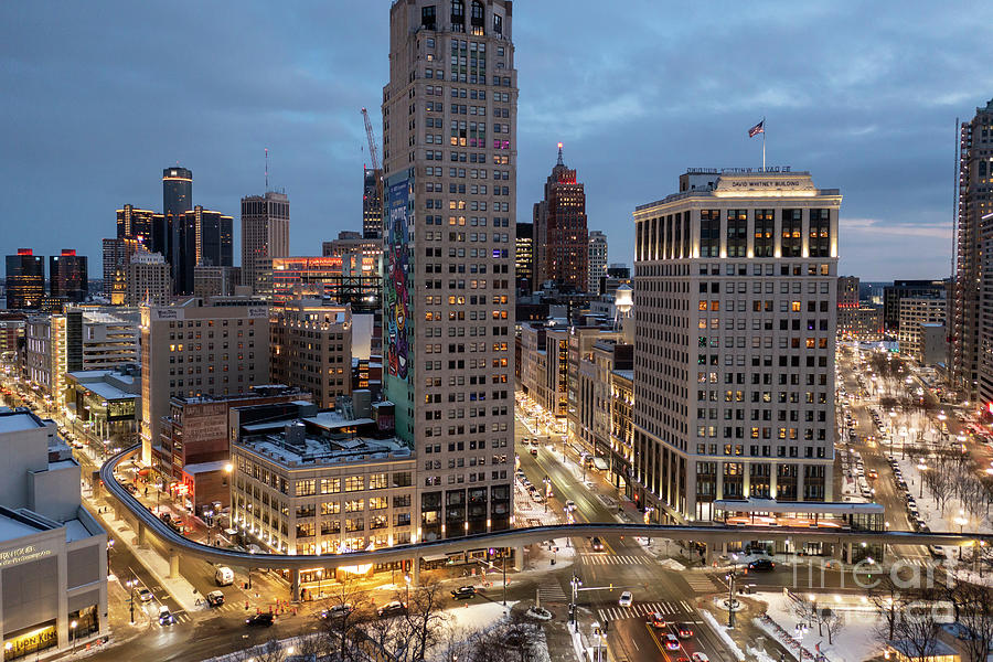 Downtown Detroit Photograph by Jim West/science Photo Library - Pixels