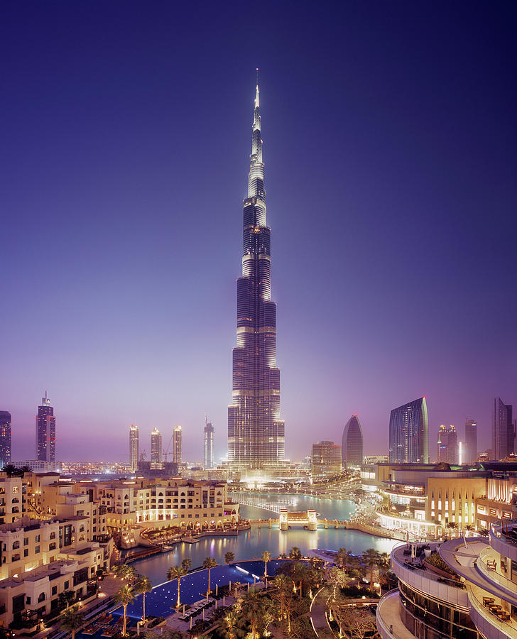 Downtown Dubai With The Burj Khalifa Photograph by Eschcollection