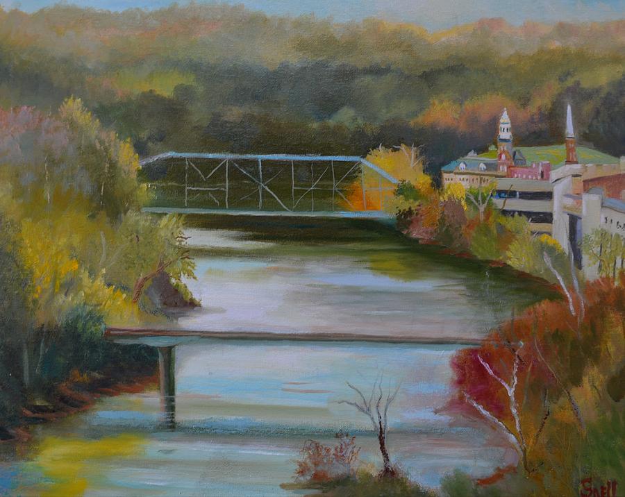 Oil Painting - Downtown Frankfort by Roger Snell Oil Painting - Downtown Frankfort by Roger Snell