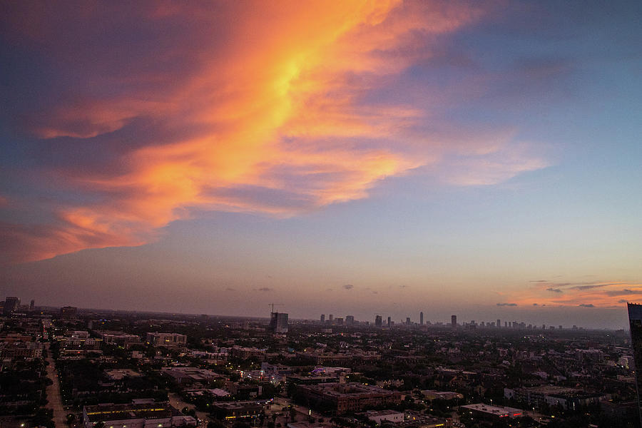 Downtown Houston Sunset Photograph by Rocco Silvestri