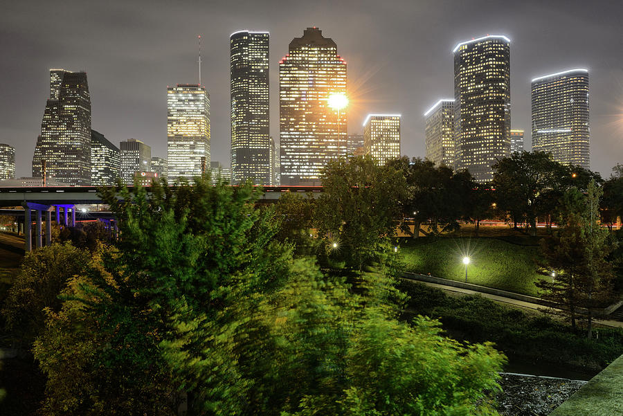 Downtown Houston Texas Digital Art by Heeb Photos
