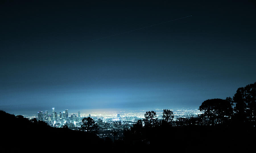 Downtown Los Angeles From Hollywood Photograph by Hal Bergman