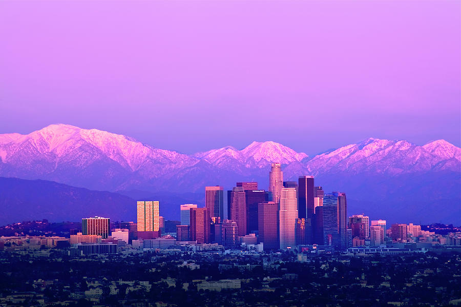 Downtown Los Angeles In Winter Photograph by Andrew Kennelly
