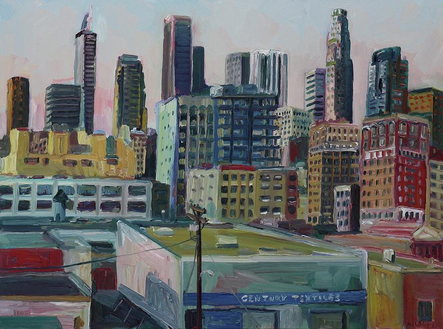 Downtown Los Angeles Painting by John Kilduff