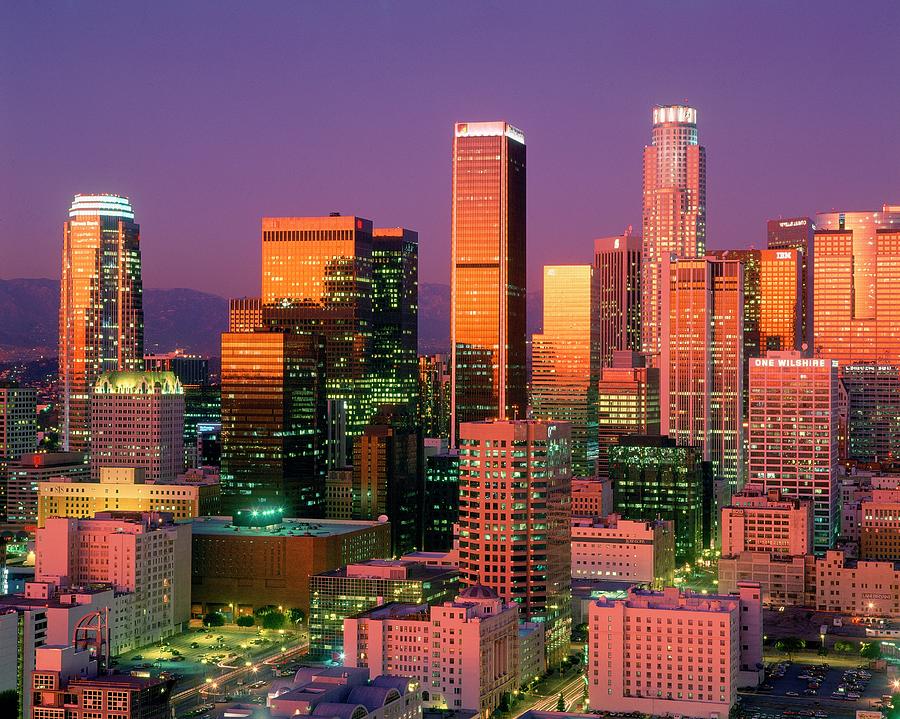 Downtown Los Angeles Skyline, California Photograph by Visionsofamerica/joe Sohm