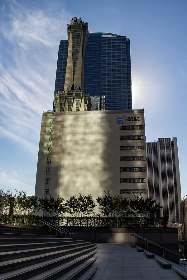 Downtown Los Angeles with Sun Reflections Photograph by Roslyn Wilkins