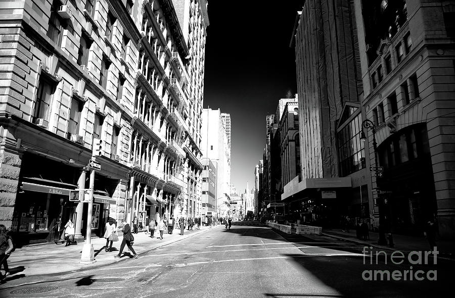 Downtown Manhattan Street Shadows Photograph by John Rizzuto