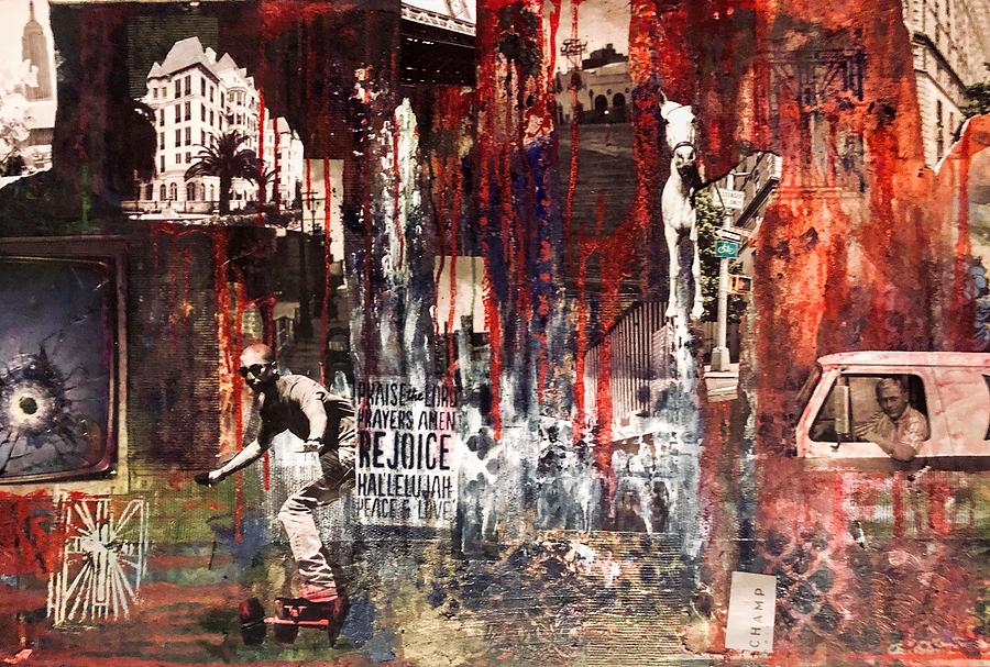 Downtown Mixed Media by Milisa Miner