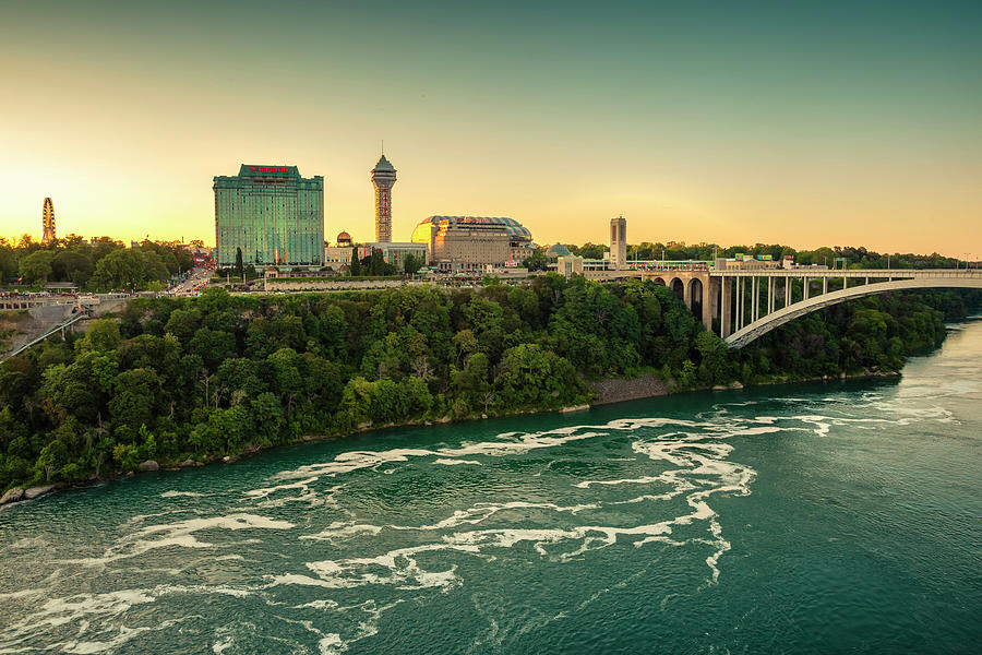 Downtown Niagara & Waterfalls, Ny Digital Art by Claudia Uripos