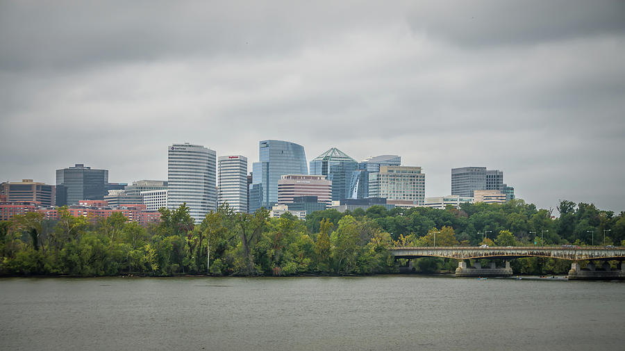 Downtown of Arlington, Virginia and Potomac River Photograph by Alex Grichenko