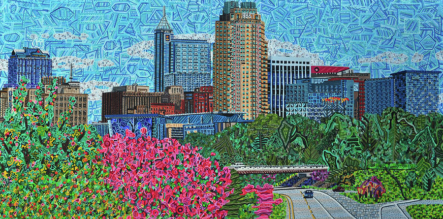 Downtown Raleigh Painting by Micah Mullen