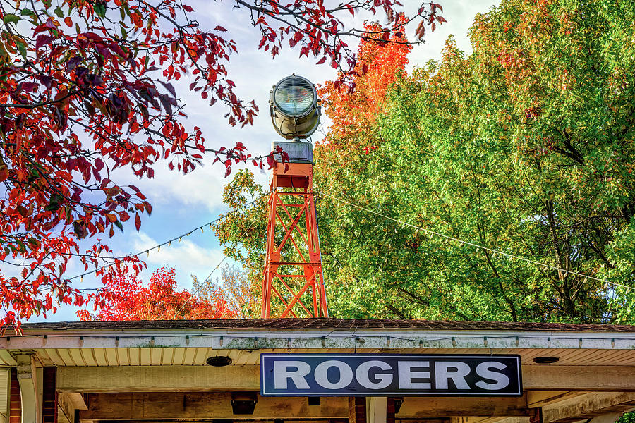Downtown Rogers Arkansas Covered In Autumn Colors Photograph