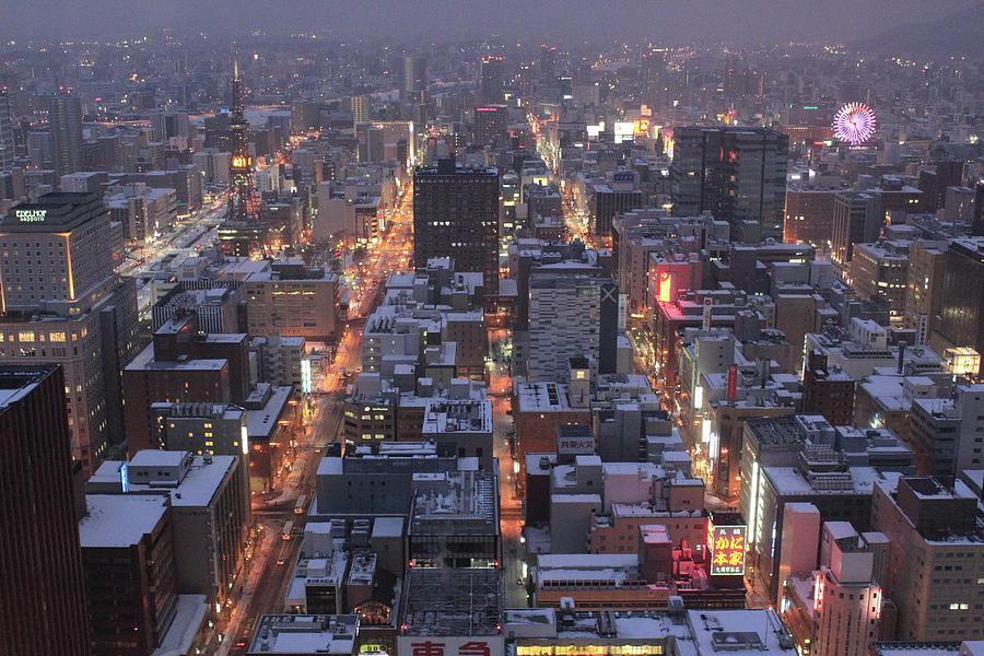 Downtown Sapporo In Winter Photograph by Yano Keisuke