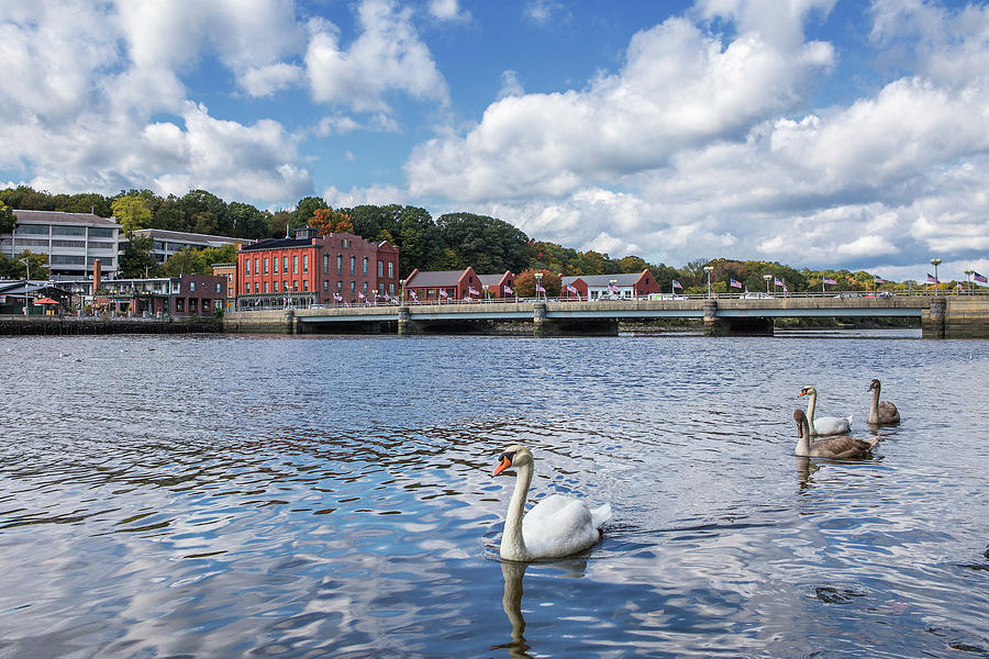 Downtown Westport Connecticut Bridge Photograph by Stephanie McDowell