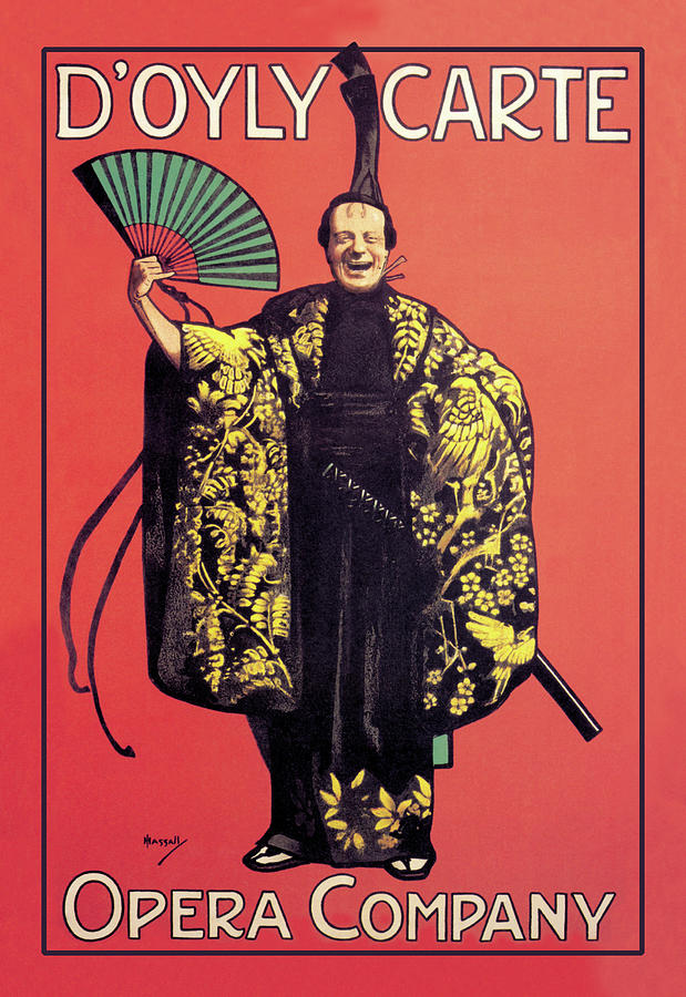 DOyly Carte Opera Company (Asian Costume) Painting by John Hassall