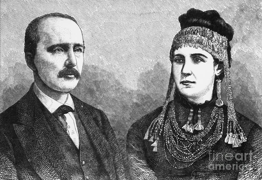 Dr. Heinrich And Mrs. Schliemann Photograph by Bettmann