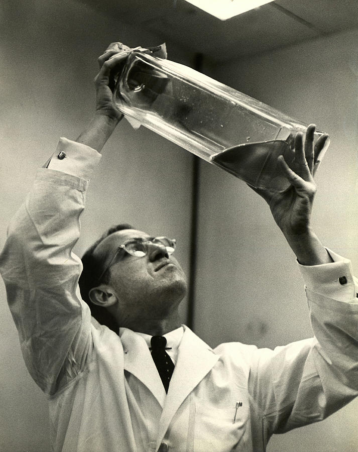 Pittsburgh Photograph - Dr Jonas Salk at Work by Alfred Eisenstaedt