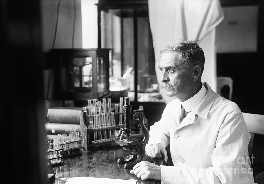 Dr. Karl Landsteiner At His Desk Photograph by Bettmann