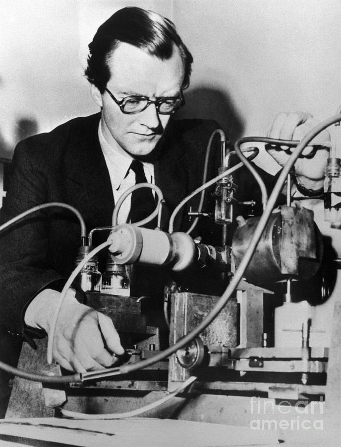 Dr. Maurice Wilkins Working Photograph by Bettmann