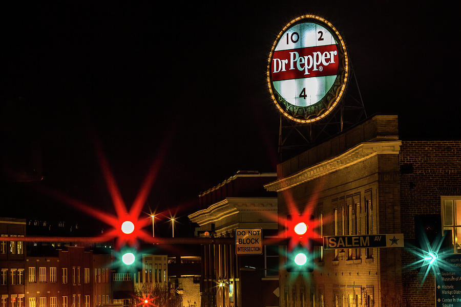 Dr Pepper Neon Sign Roanoke, Virginia. Photograph by Julieta Belmont