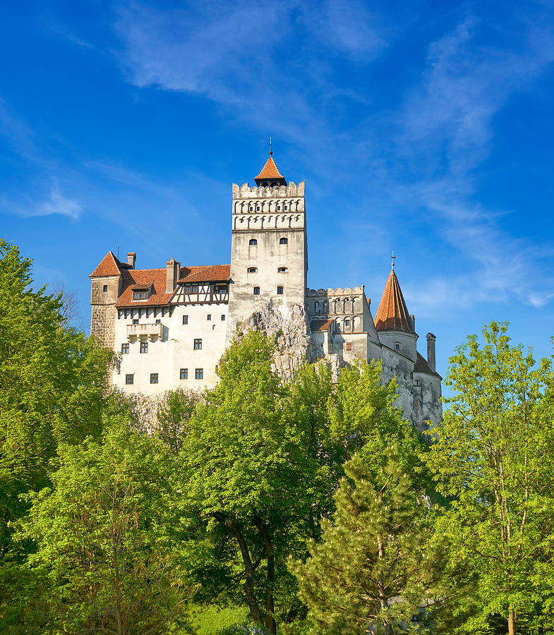 Castle Photograph - Dracula Castle, Transylvania, Bran by Jan Wlodarczyk