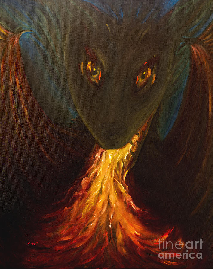 Dragon baby Painting by Zina Stromberg