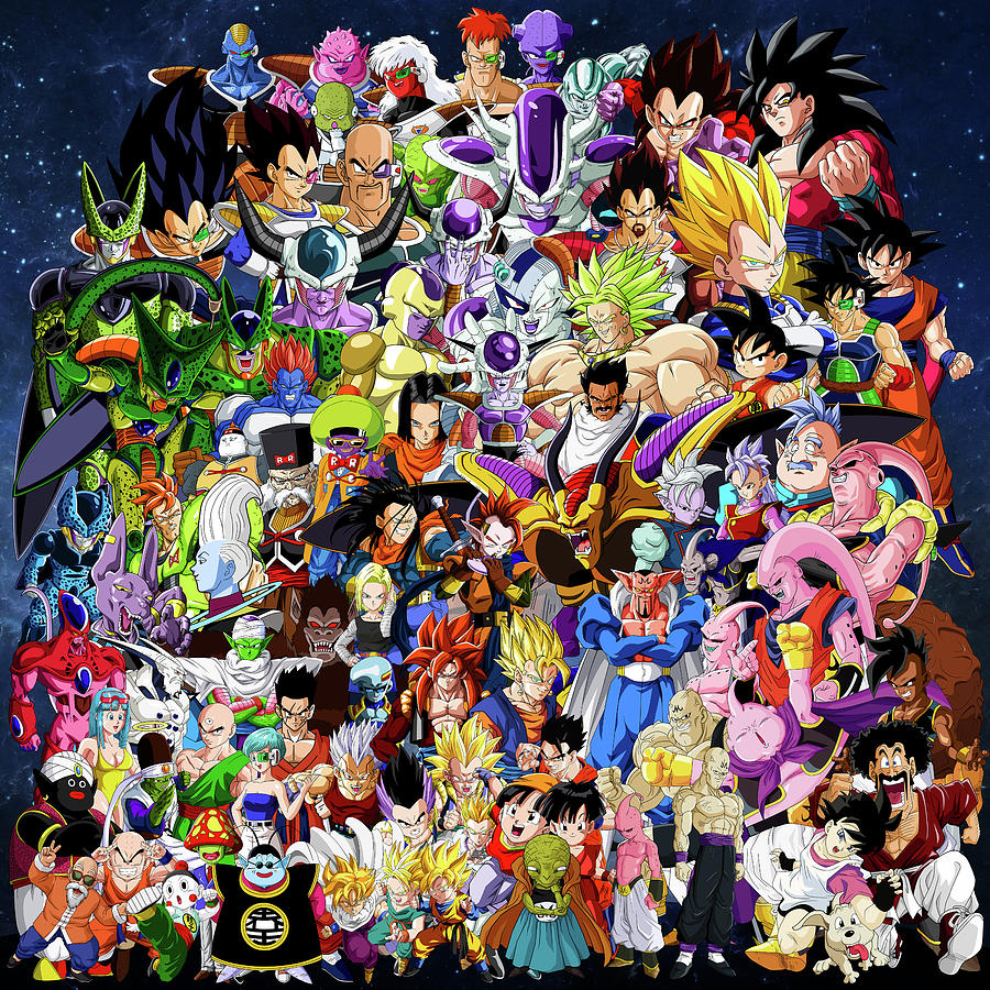 Dragon Ball Characters Drawing by Jason Stonebanks Pixels